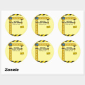 Onder constructie Tower Cranes Baby shower Ronde Sticker (Vel)
