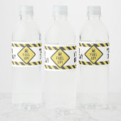 Onder Constructie Verjaardagsfeest Opwarmen Waterfles Etiket (Flessen)