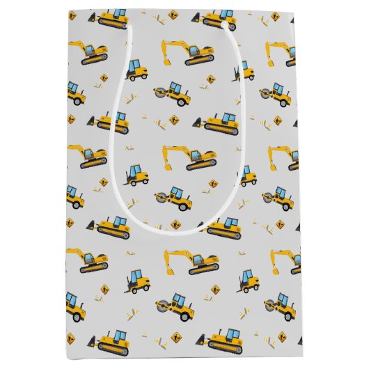 Onder constructiedrong Vrachtwagenpartij Medium Cadeauzakje (Voorkant)