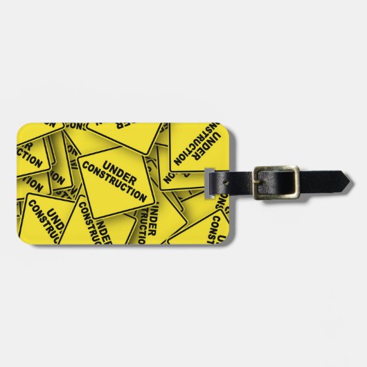 Onder constructietekens bagagelabel (Voorkant horizontaal)