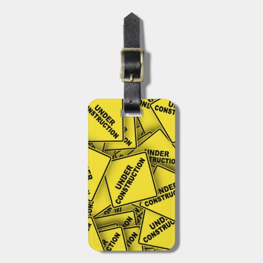 Onder constructietekens bagagelabel (Voorkant verticaal)