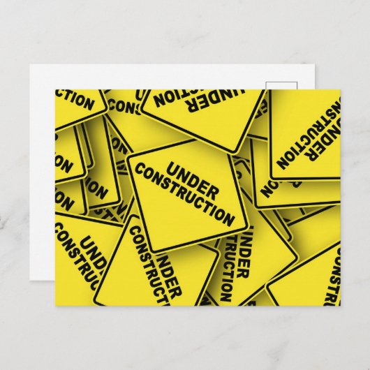 Onder constructietekens briefkaart (Voorkant / Achterkant)