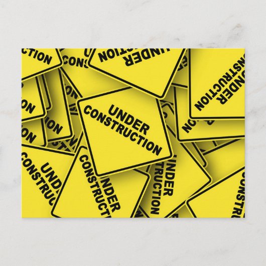 Onder constructietekens briefkaart (Voorkant)