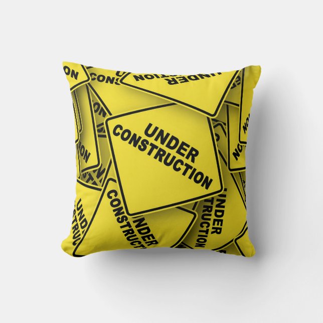 Onder constructietekens kussen (Voorkant)