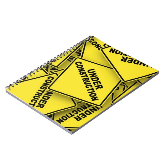 Onder constructietekens notitieboek (Linkerzijde)