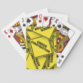 Onder constructietekens pokerkaarten (Achterkant)