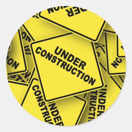 Onder constructietekens ronde sticker (Voorkant)