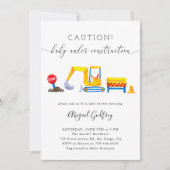 Onder Construction Boy Baby shower Kaart (Voorkant)