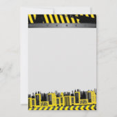 Onder Construction Boy Baby shower Kaart (Achterkant)