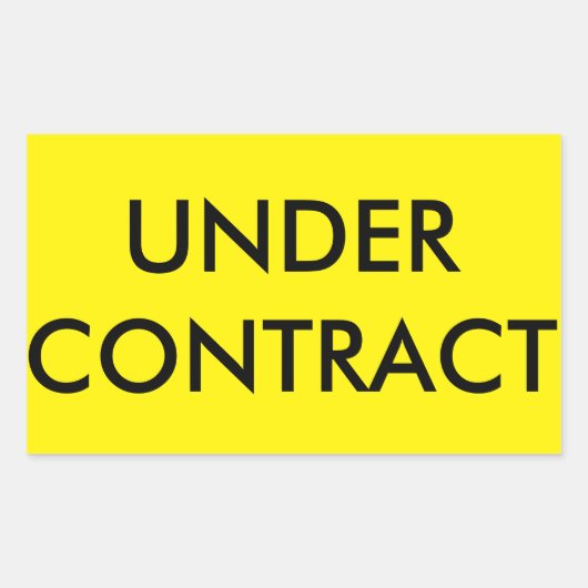 ONDER CONTRACT Sticker voor Real Estate Sign (Voorkant)