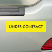ONDER CONTRACT Vastgoed bumpersticker voor bord (Op auto)