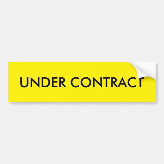 ONDER CONTRACT Vastgoed bumpersticker voor bord (Voorkant)