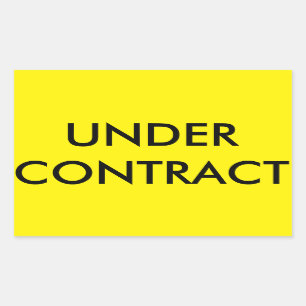 ONDER CONTRACTENSIGER VOOR HET AANTONEN VAN onroer Rechthoekige Sticker