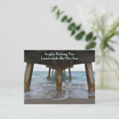 Onder de Aglin Vist Pier Lauderdale door het Zee Briefkaart (Staand voorkant)
