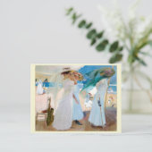 Onder de Awning, Joaquín Sorolla Briefkaart (Staand voorkant)