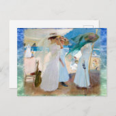 Onder de Awning, Joaquín Sorolla Briefkaart (Voorkant / Achterkant)