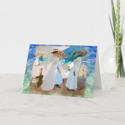 Onder de Awning, Joaquín Sorolla Kaart (Voorkant)