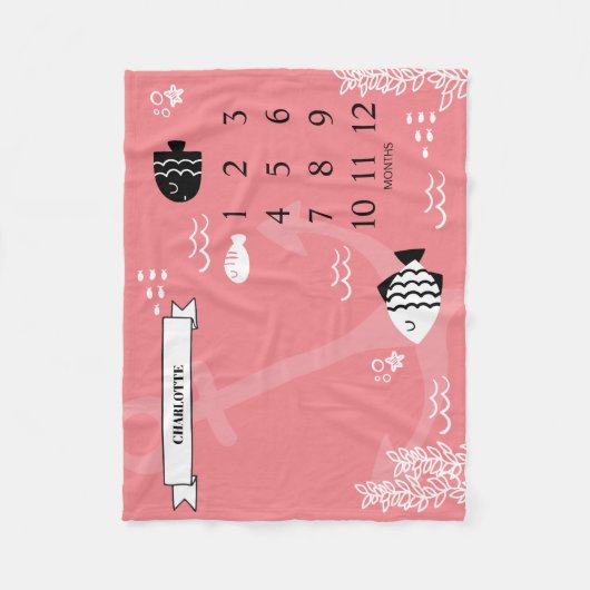Onder de Baby van de Zee Fleece Deken (Voorkant)