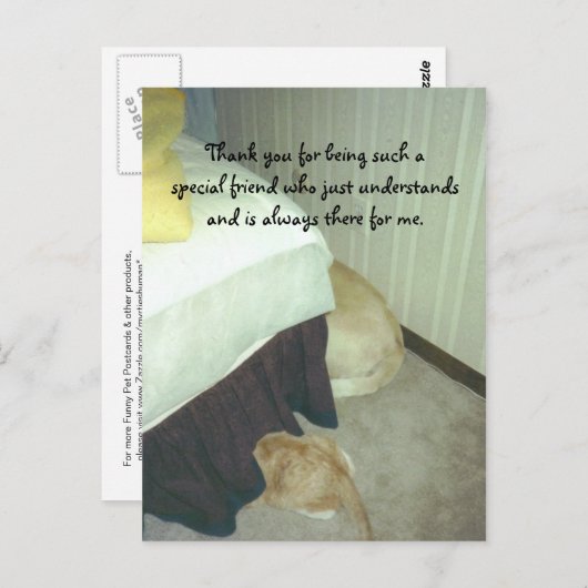 Onder de Bed Briefkaart (Voorkant / Achterkant)