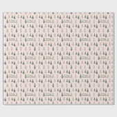 Onder de Besneeuwde Bomen – Kerstcadeaupapier Cadeaupapier (Vlak)