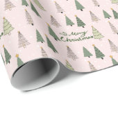 Onder de Besneeuwde Bomen – Kerstcadeaupapier Cadeaupapier (Rol Hoek)
