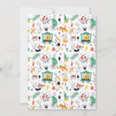 Onder de Big Top Circus Carnaval Verjaardag Kaart (Achterkant)