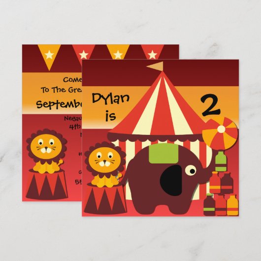 Onder de Big Top Circus-uitvindingen Kaart (Voorkant / Achterkant)