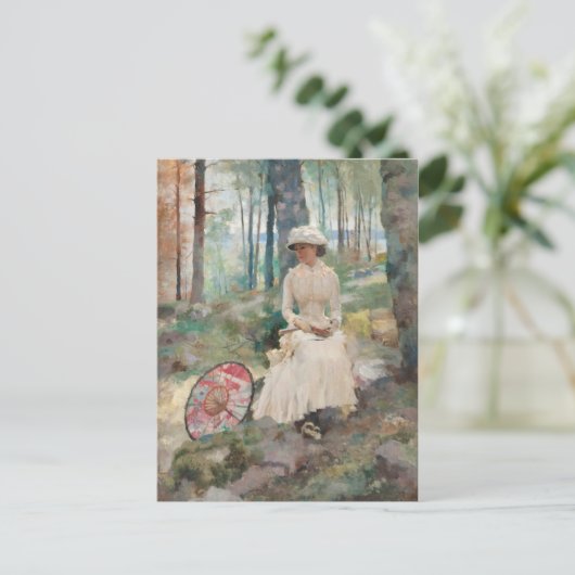 Onder de birches CC0067 Albert Edelfelt Briefkaart (Staand voorkant)