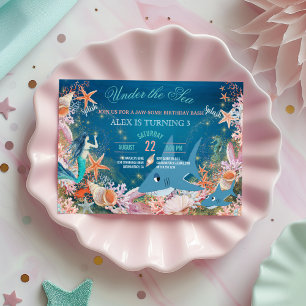 Onder de Birthday Party of the Zee Mermaid Sharks  Kaart