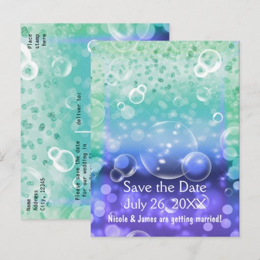 Onder de Birthday Party of the Zee Tropical Ocean Aankondigingskaart (Voorkant / Achterkant)