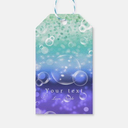 Onder de Birthday Party of the Zee Tropical Ocean Cadeaulabel (Voorkant)