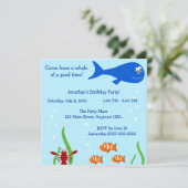 Onder de Birthday Party van het Zee Kinderen Kaart (Staand voorkant)