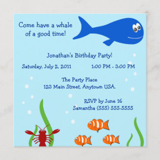 Onder de Birthday Party van het Zee Kinderen Kaart