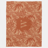 Onder de Bladeren Monogram Groen Fleece Deken (Voorkant)