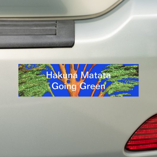 Onder de Blauwe Hemel: Het Acacia Tree Collectie Bumpersticker (Op auto)