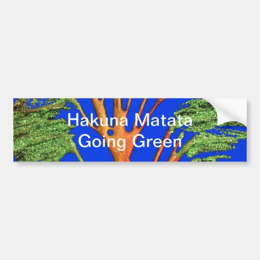 Onder de Blauwe Hemel: Het Acacia Tree Collectie Bumpersticker (Voorkant)
