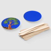 Onder de Blauwe Hemel: Het Acacia Tree Collectie Handwaaier (Niet-gemonteerd)