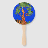 Onder de Blauwe Hemel: Het Acacia Tree Collectie Handwaaier (Voorkant)
