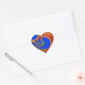 Onder de Blauwe Hemel: Het Acacia Tree Collectie Hart Sticker (Envelop)
