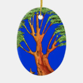 Onder de Blauwe Hemel: Het Acacia Tree Collectie Keramisch Ornament (Voorkant)