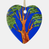 Onder de Blauwe Hemel: Het Acacia Tree Collectie Keramisch Ornament (Rechts)