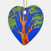 Onder de Blauwe Hemel: Het Acacia Tree Collectie Keramisch Ornament (Links)