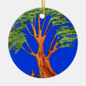 Onder de Blauwe Hemel: Het Acacia Tree Collectie Keramisch Ornament (Voorkant)