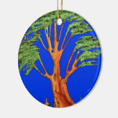 Onder de Blauwe Hemel: Het Acacia Tree Collectie Keramisch Ornament (Links)
