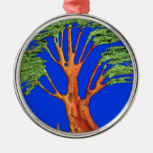 Onder de Blauwe Hemel: Het Acacia Tree Collectie Metalen Ornament (Voorkant)