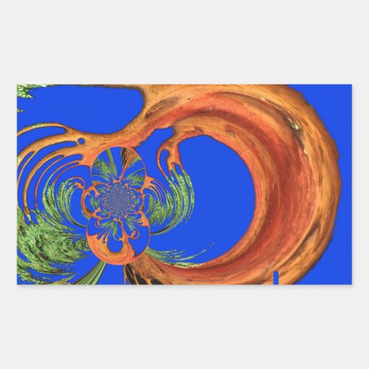 Onder de Blauwe Hemel: Het Acacia Tree Collectie Rechthoekige Sticker (Voorkant)