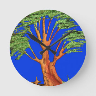 Onder de Blauwe Hemel: Het Acacia Tree Collectie Ronde Klok