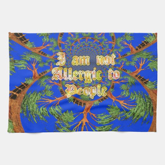 Onder de Blauwe Hemel: Het Acacia Tree Collectie Theedoek (Horizontaal)