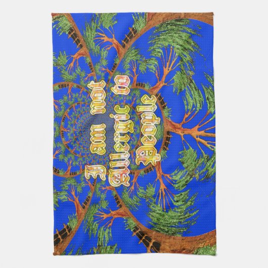 Onder de Blauwe Hemel: Het Acacia Tree Collectie Theedoek (Verticaal)