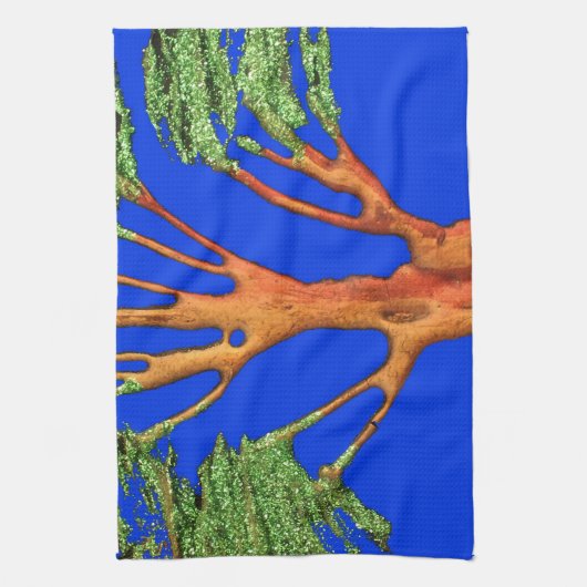 Onder de Blauwe Hemel: Het Acacia Tree Collectie Theedoek (Verticaal)